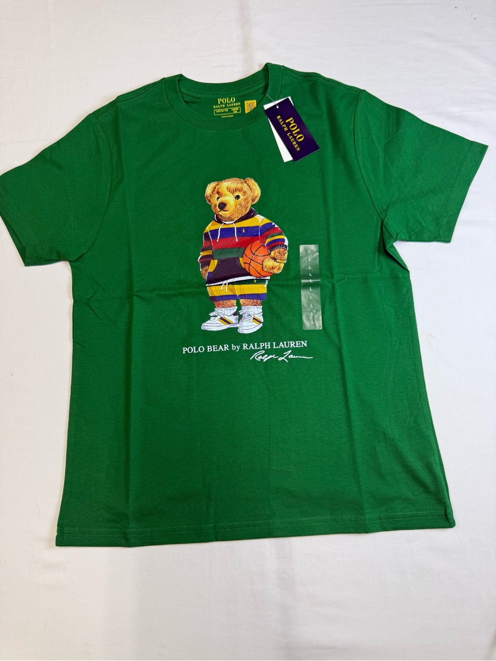 polo ralph lauren Boys Polo Bear Jersey Cotton Tee Sz L (14 - 16) short Sleeve